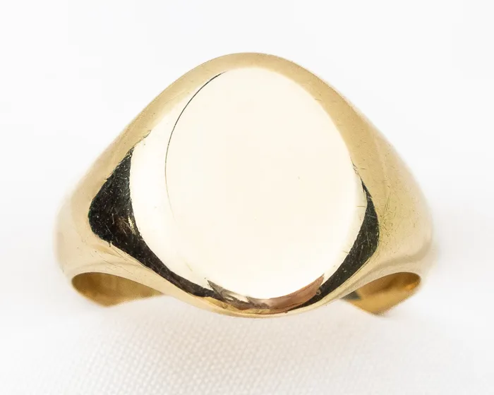 Edwardian Plain Signet Ring Isadoras A Rings