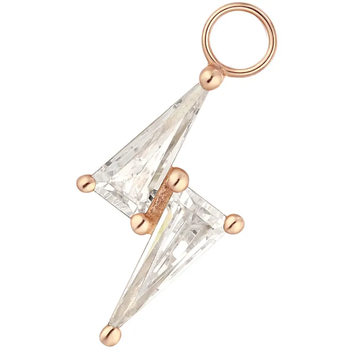 Electrify Charm in Gold with CZs Buddha Jewelry Organics Earrings