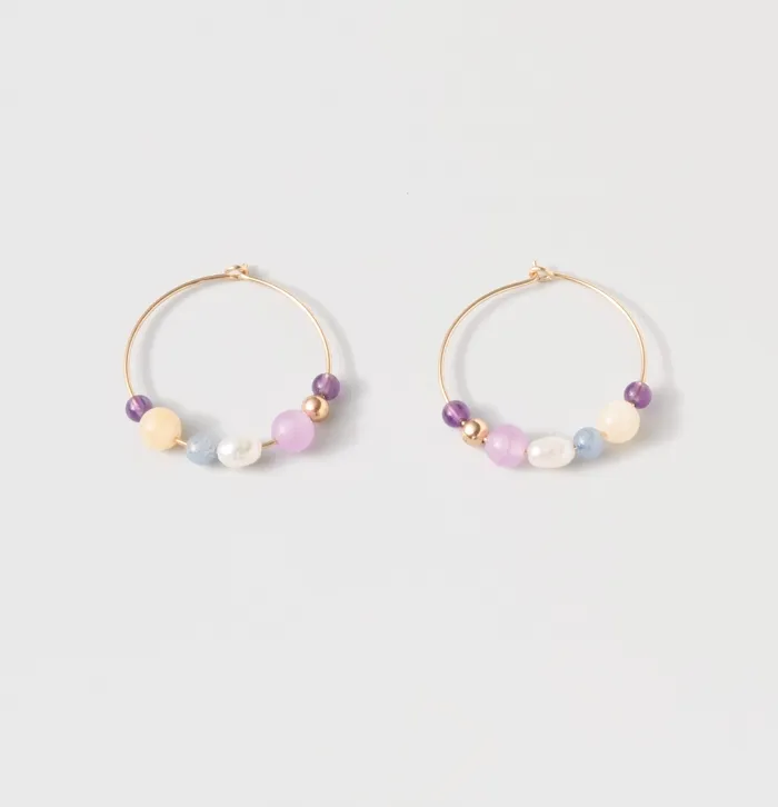 fejn KS spring pearl hoops Earrings
