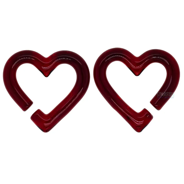 Glassheart Glass Heart Studio Earrings Glass Hearts Garnet