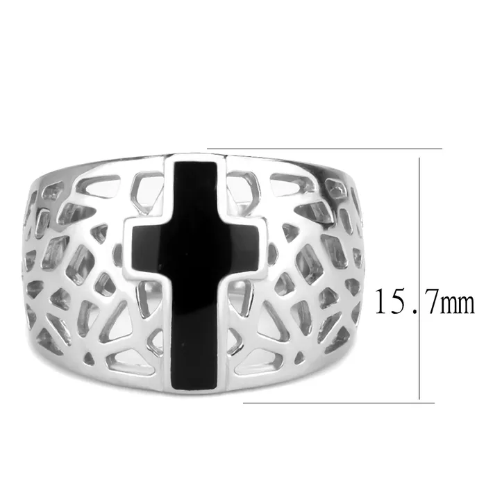 Green Rings CJ3720 Wholesale Unisex Stainless Steel High polished no plating Cross Ring Green Rings CJ3720 Wholesale Unisex Stainless Steel High polished no plating Cross Ring