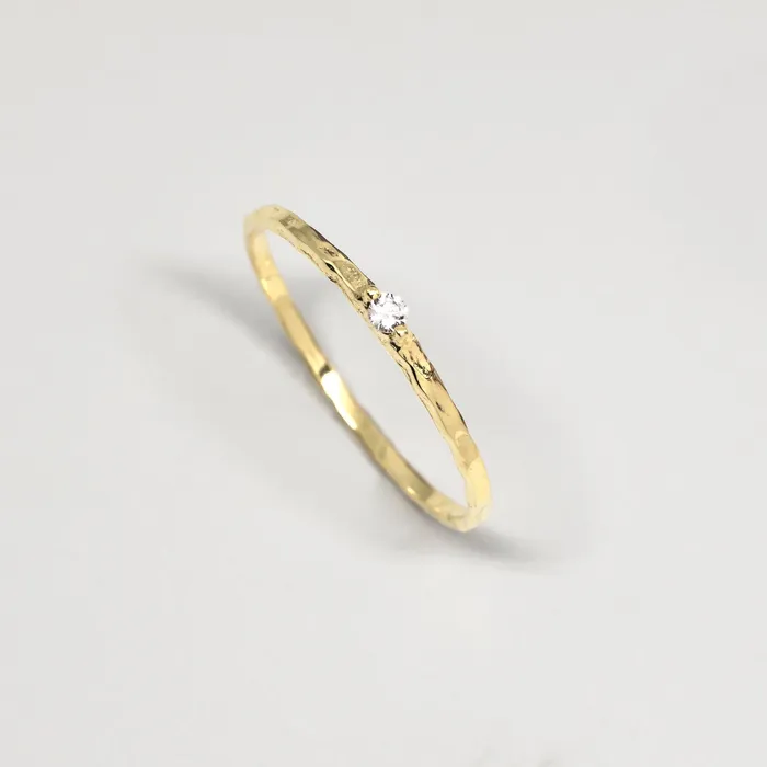 hammered sparkle ring fejn ML Rings