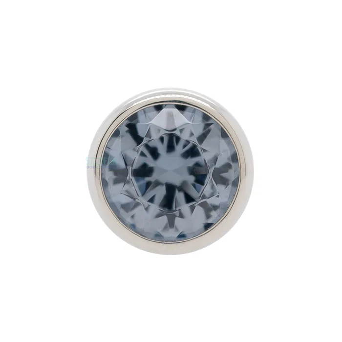 Industrial Strength IS Earrings 25mm BezelSet Faceted Gem Threaded End