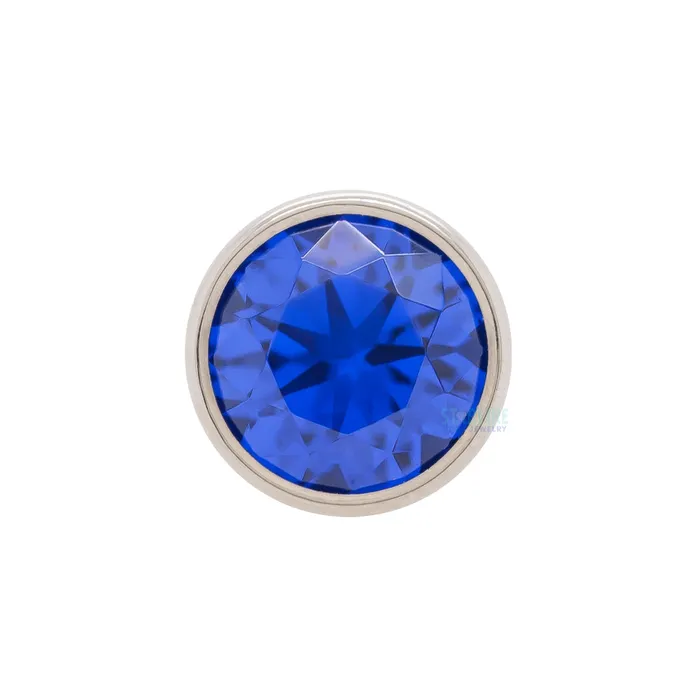 Industrial Strength IS Earrings 25mm BezelSet Faceted Gem Threaded End