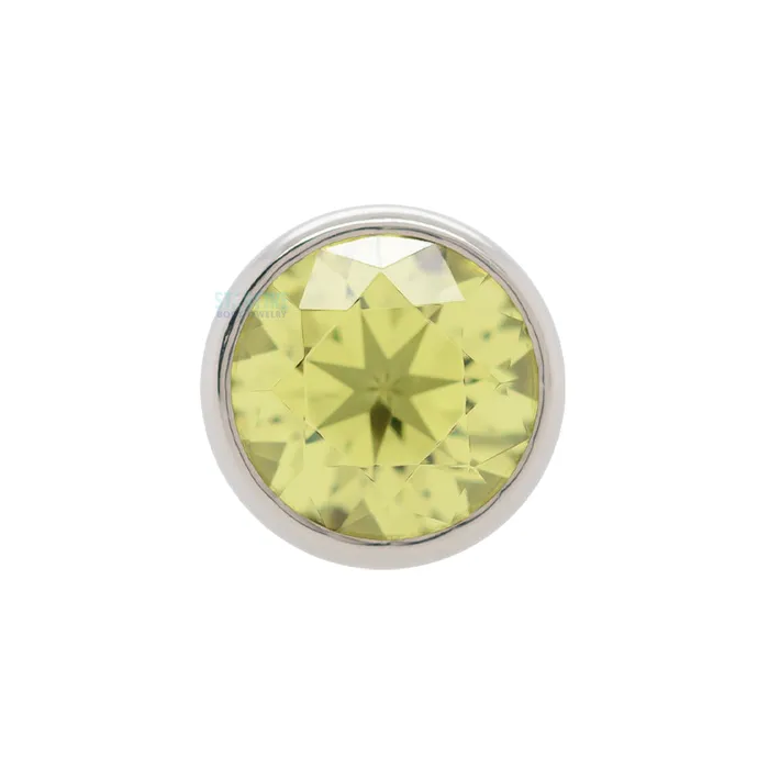 Industrial Strength IS Earrings 25mm BezelSet Faceted Gem Threaded End