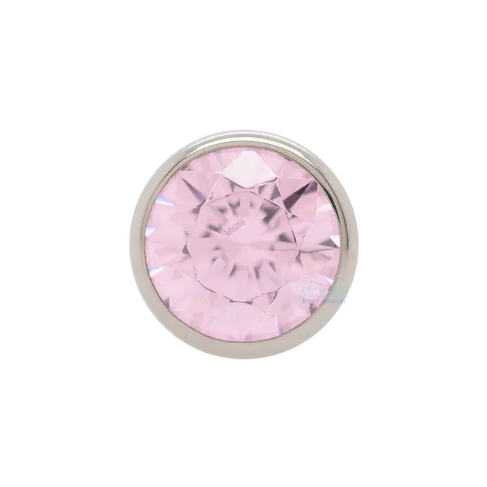Industrial Strength IS Earrings 25mm BezelSet Faceted Gem Threaded End