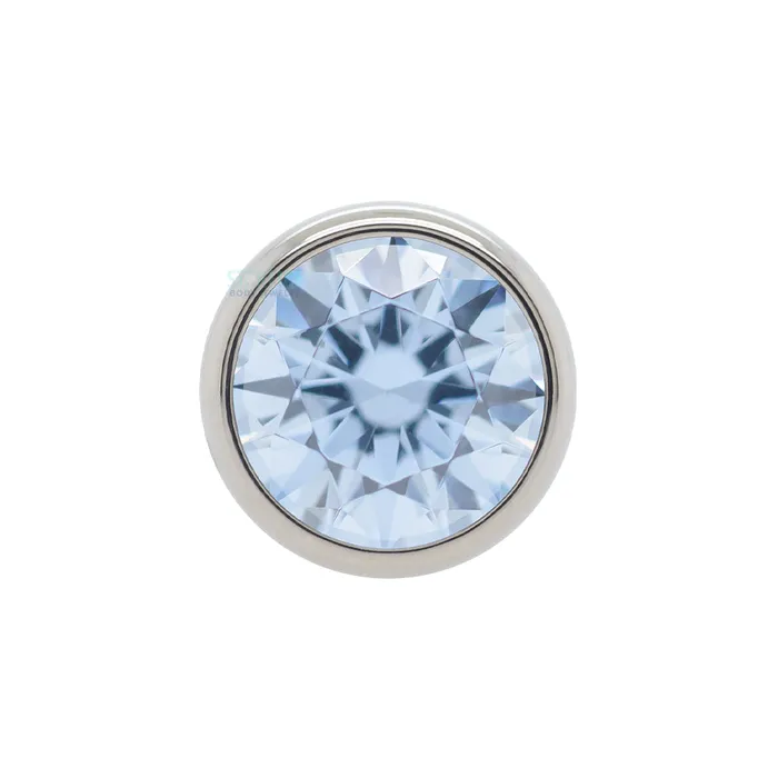 Industrial Strength IS Earrings 25mm BezelSet Faceted Gem Threaded End