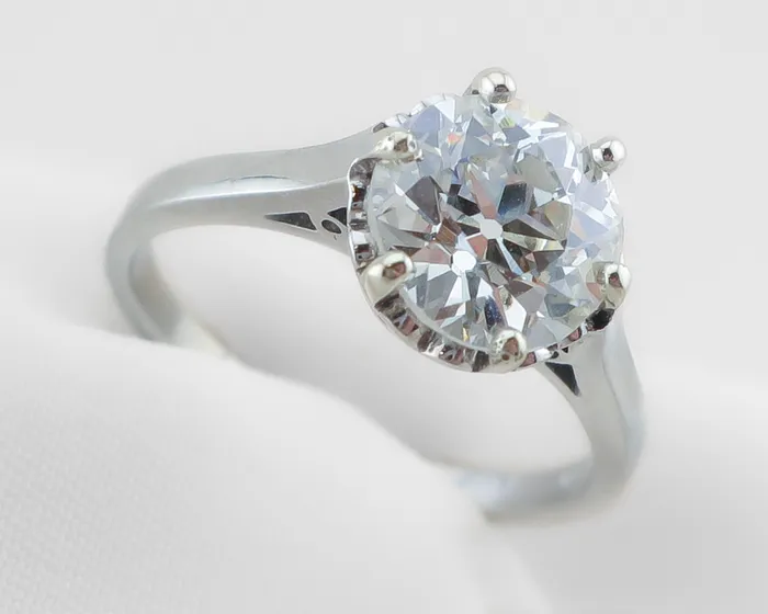 Isadoras LD 1930s Old EuropeanCut Diamond Solitaire Rings