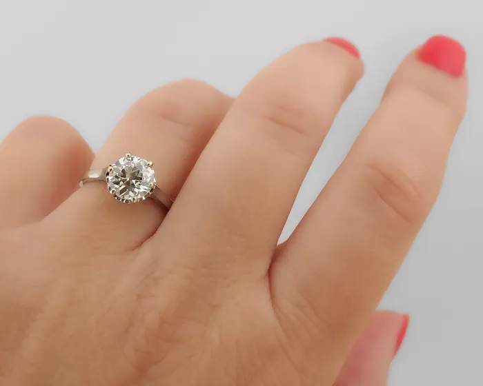 Isadoras LD 1930s Old EuropeanCut Diamond Solitaire Rings