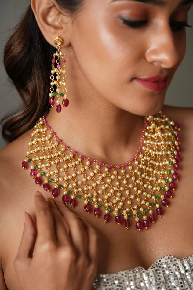 Kashmir Ki Kali Set Attrangi Earrings