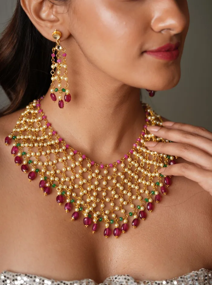 Kashmir Ki Kali Set Attrangi Earrings Kashmir Ki Kali Set Attrangi Earrings