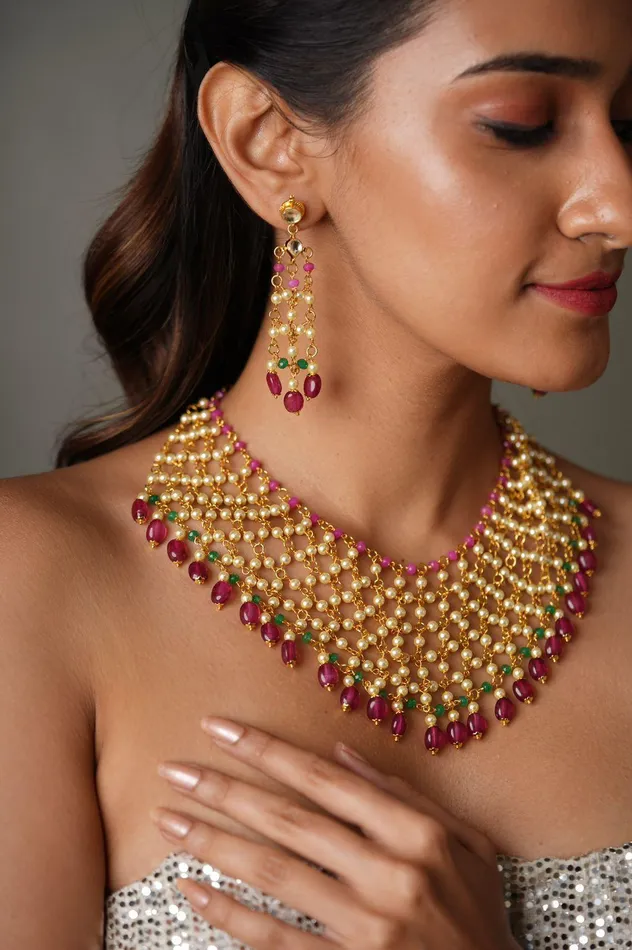 Kashmir Ki Kali Set Attrangi Earrings Kashmir Ki Kali Set Attrangi Earrings