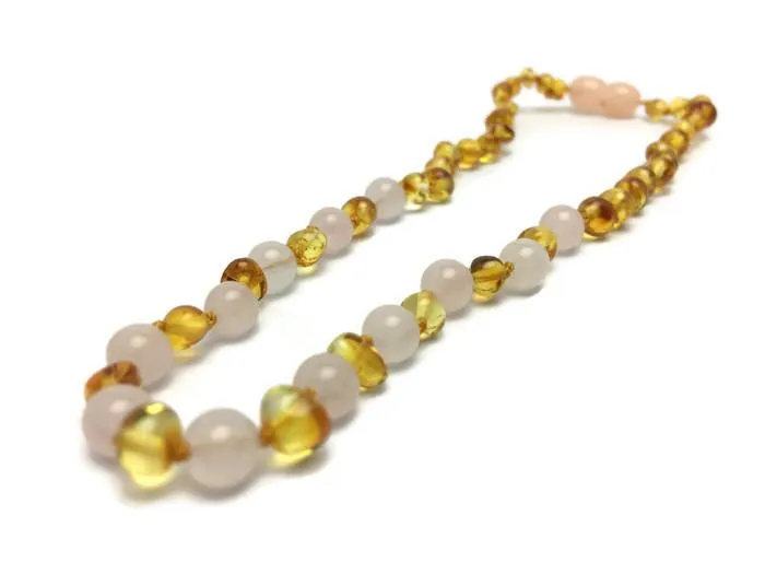 MB Earrings FAST Relief Baltic Amber Teething Polished Lemon Pink Rose Quartz Anxiety