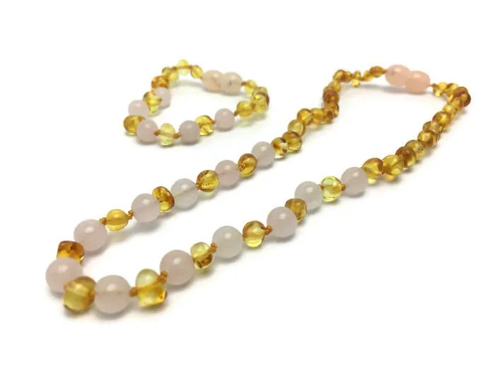 MB Earrings FAST Relief Baltic Amber Teething Polished Lemon Pink Rose Quartz Anxiety