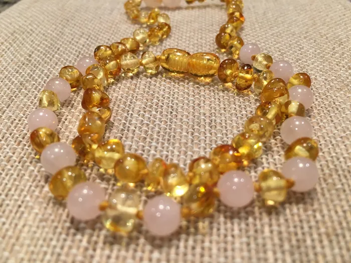 MB Earrings FAST Relief Baltic Amber Teething Polished Lemon Pink Rose Quartz Anxiety