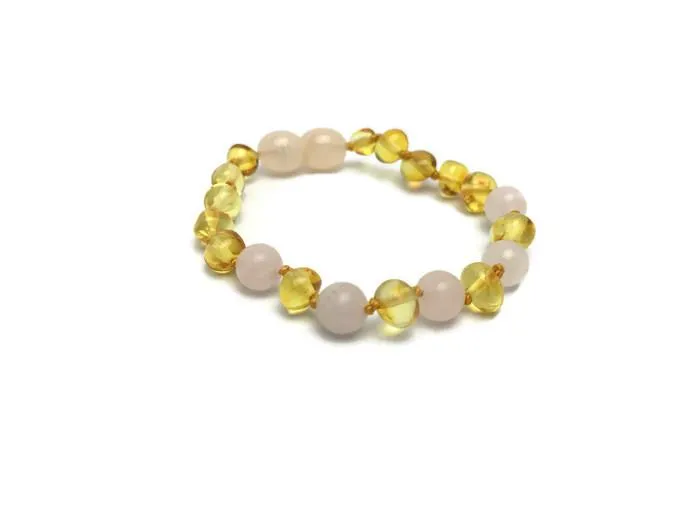 MB Earrings FAST Relief Baltic Amber Teething Polished Lemon Pink Rose Quartz Anxiety