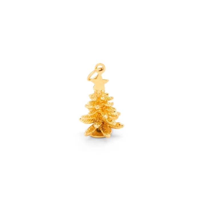 Necklaces Christmas Tree 14k Gold Charm Vintage