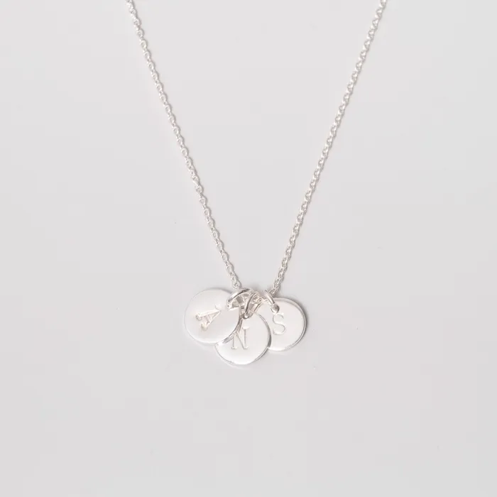 Necklaces fejn KS shiny disc necklace ML personalized triple disc