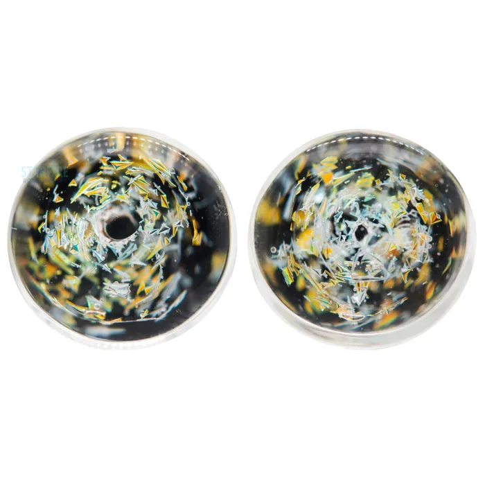 Necklaces Glasswear Studios Galaxy Glass Plugs Diamond Copper on Black
