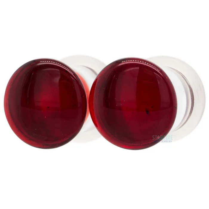 Necklaces Gorilla Glass Glass Color Front Plugs Ruby