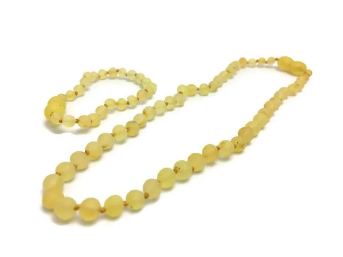 Necklaces MB Raw Lemon Set Baltic Amber Necklace for Baby Infant Toddler Big Kid Necklaces MB Raw Lemon Set Baltic Amber Necklace for Baby Infant Toddler Big Kid