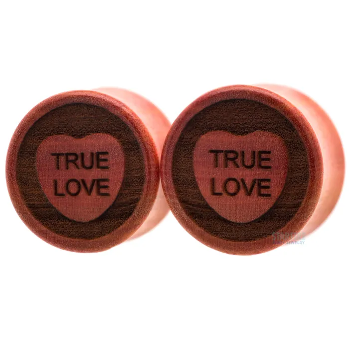 Necklaces Omerica Organic Sweet Heart Wood Plugs