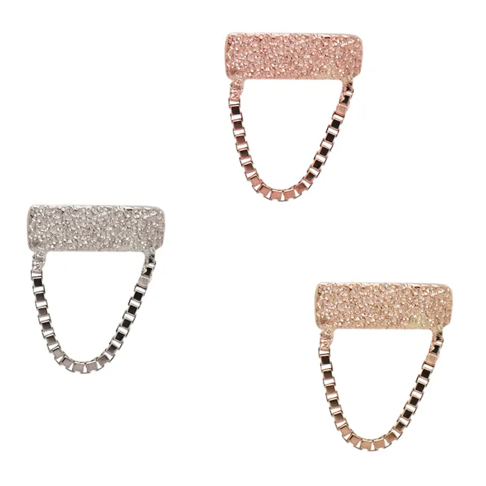 Necklaces threadless Swing End With Chain in Gold Quetzalli Jewelry
