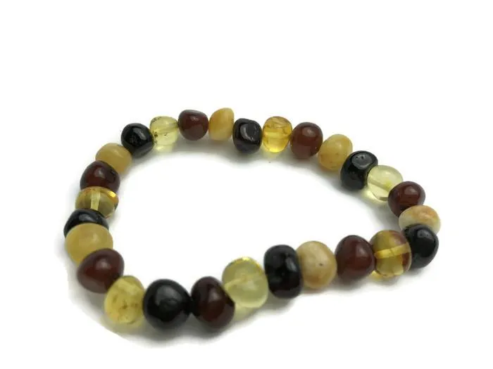 Polished Multi Baltic Amber Bracelet for Big Kid Child or Adult Arthritis carpal tunnel MB Bracelets Polished Multi Baltic Amber Bracelet for Big Kid Child or Adult Arthritis carpal tunnel MB Bracelets
