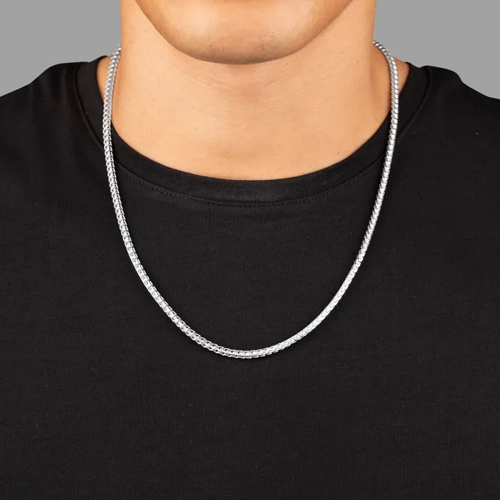 Proclamation Jewelry 3mm Silver Franco Chain Lion Clasp Necklaces