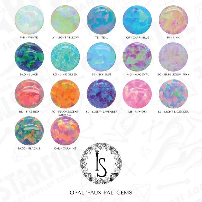 Prong Opal Ball Navel Curve with Flower Top custom color combos Industrial Strength IS Necklaces