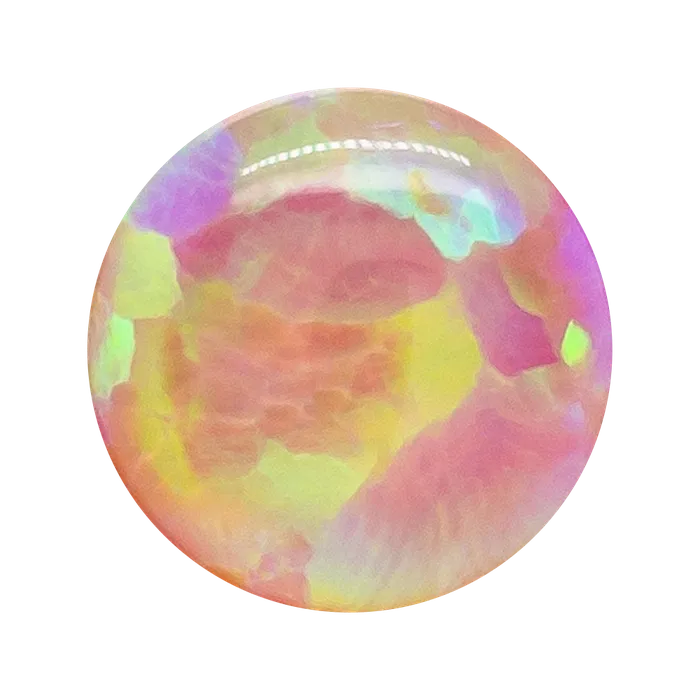 Rings Anatometal Single Gem Plugs Eyelets with Opal Cabochon Bubblegum Pink Opal