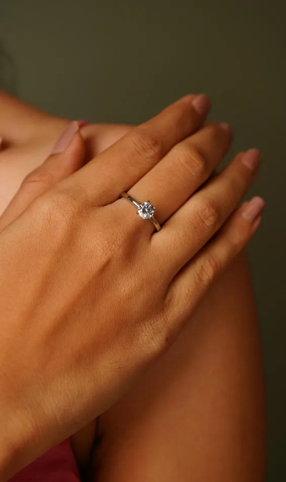 Rings Attrangi 90 cents Classic Round Solitaire Daily Wear Ring