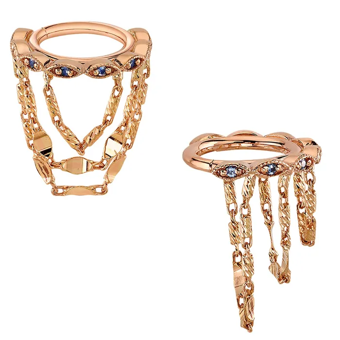 Rings Body Vision BVLA Rapture Seam Ring in Gold with London Blue Topaz