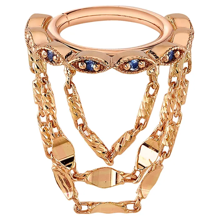 Rings Body Vision BVLA Rapture Seam Ring in Gold with London Blue Topaz