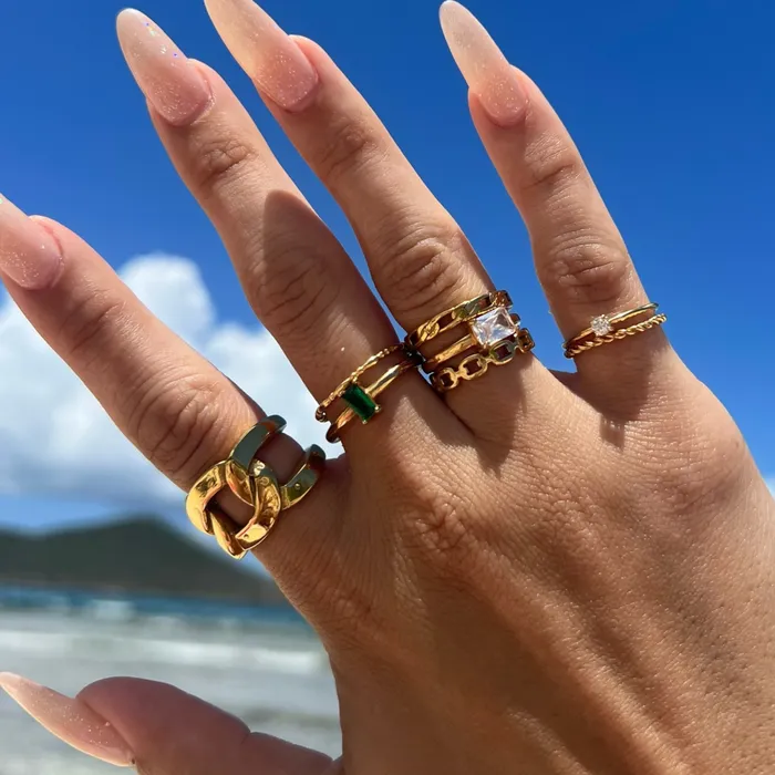 Rings Ellie Vail Brooklyn Chain Ring