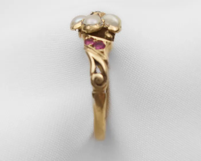 Rings Isadoras A Victorian Garnet Seed Pearl Diamond Ring Rings Isadoras A Victorian Garnet Seed Pearl Diamond Ring