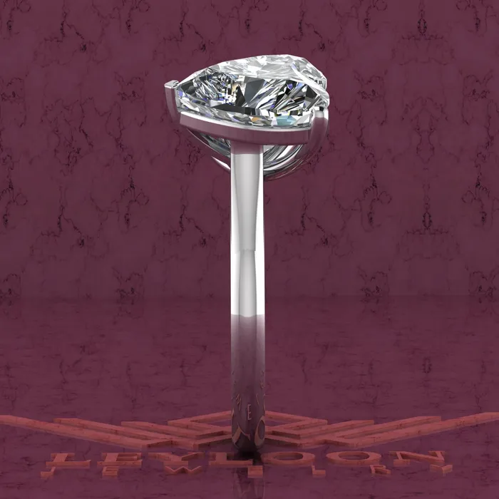 Rings Leyloon Jewelry 25 Carat Square Radiant Cut 4 Carat Heart Cut TwoStone Basket D Color Moissanite Ring