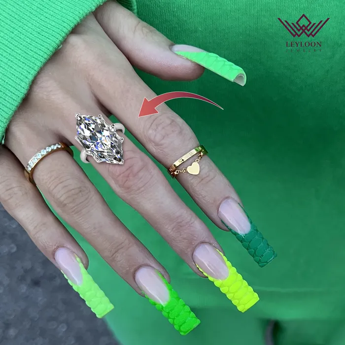 Rings Leyloon Jewelry 525 Carat Marquise Cut Tulip Set 8 Prong Solitaire Euro Shank D Color Moissanite Ring Rings Leyloon Jewelry 525 Carat Marquise Cut Tulip Set 8 Prong Solitaire Euro Shank D Color Moissanite Ring