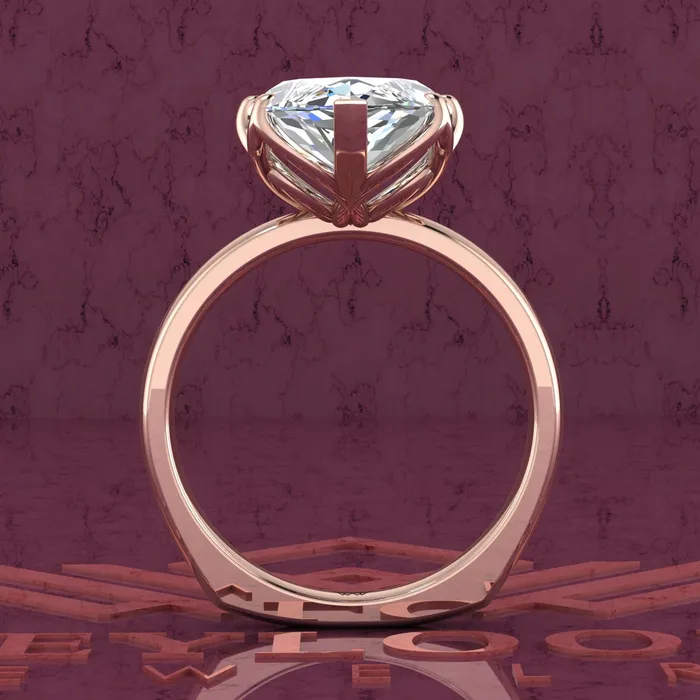 Rings Leyloon Jewelry 525 Carat Marquise Cut Tulip Set 8 Prong Solitaire Euro Shank D Color Moissanite Ring