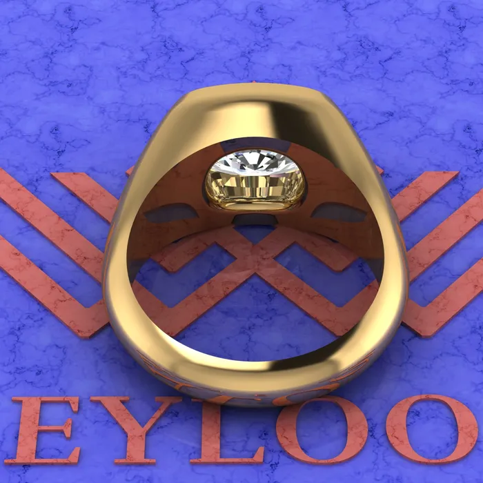 Rings Leyloon Jewelry 61 CT Medium Cushion Cut Man Engagement Ring D Color Bezel Moissanite Ring