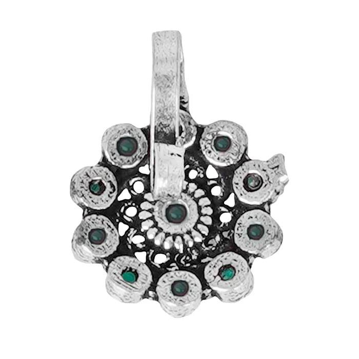 Rings Teejh Teejh Soumya Green Stone Nose Pin