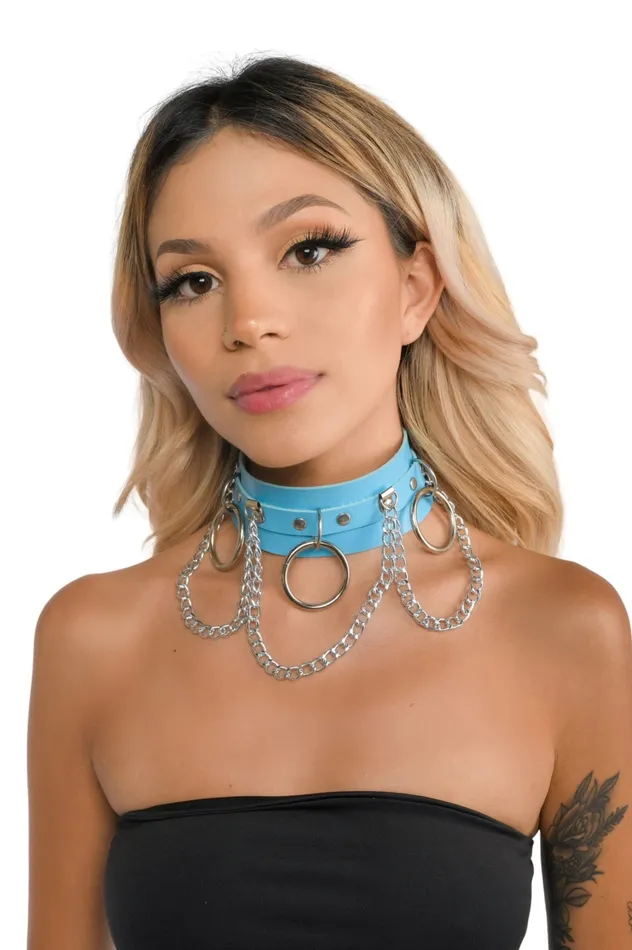 Rings THE LUMI SHOP Baby Blue Harness Choker