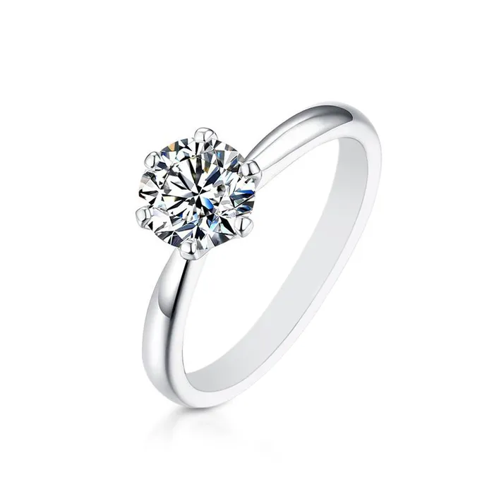 Rings Womens Wholesale 2 CT Star Moissanite 925 Sterling Silver Ring vendorunknown Rings Womens Wholesale 2 CT Star Moissanite 925 Sterling Silver Ring vendorunknown