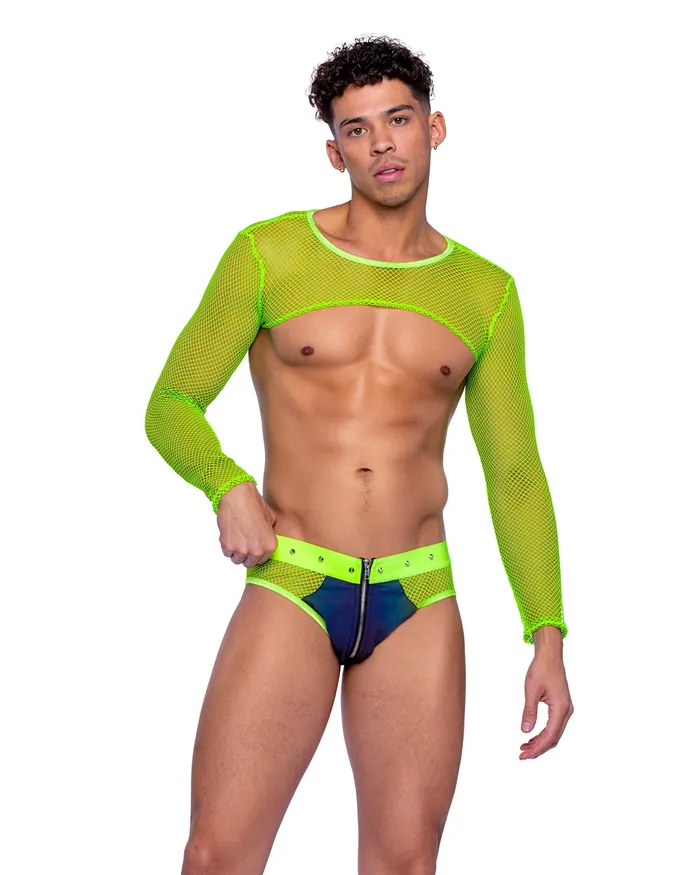 Roma Costume Inc Earrings 6540 Reflective Fishnet Briefs