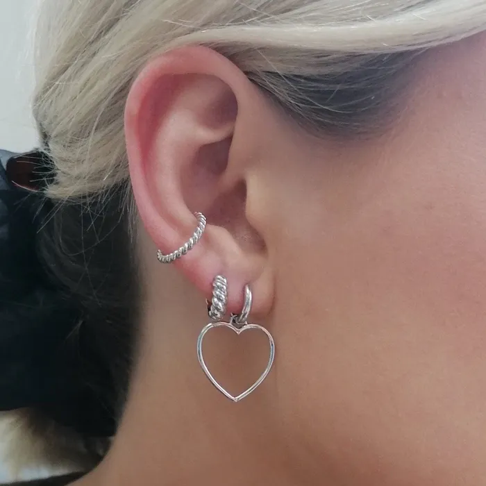 Scream Pretty Earrings Heart Hoop Earrings Scream Pretty Earrings Heart Hoop Earrings