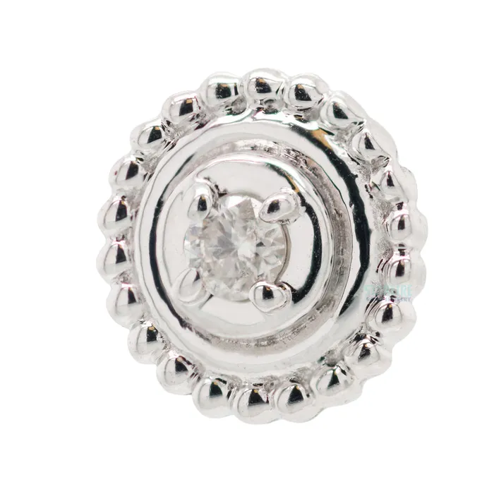 Tawapa Rings threadless Afghan Ring Pin in Gold with Gemstone