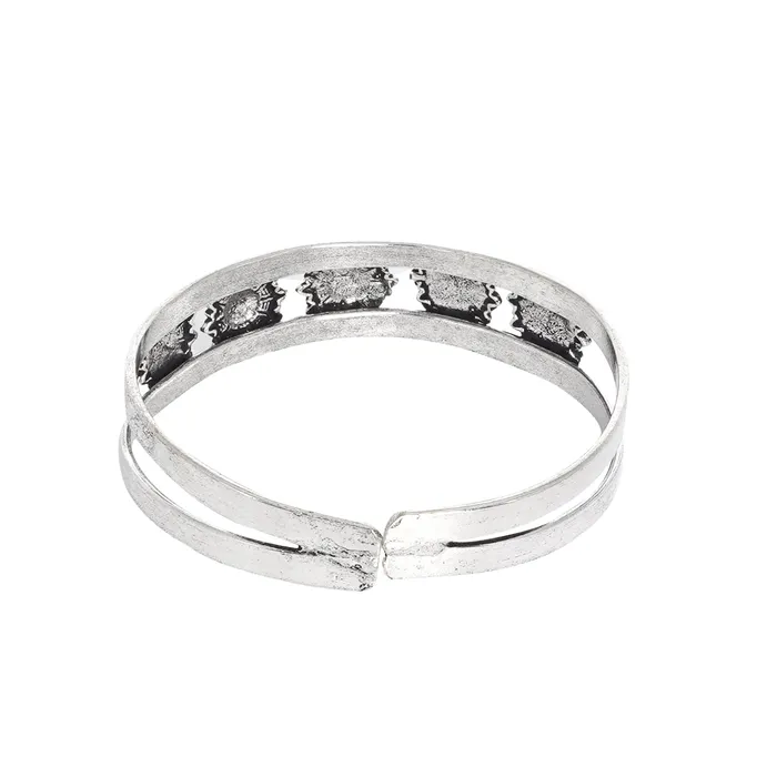 Teejh Bracelets Teejh Sagarika Silver Oxidised Bracelet Cuff