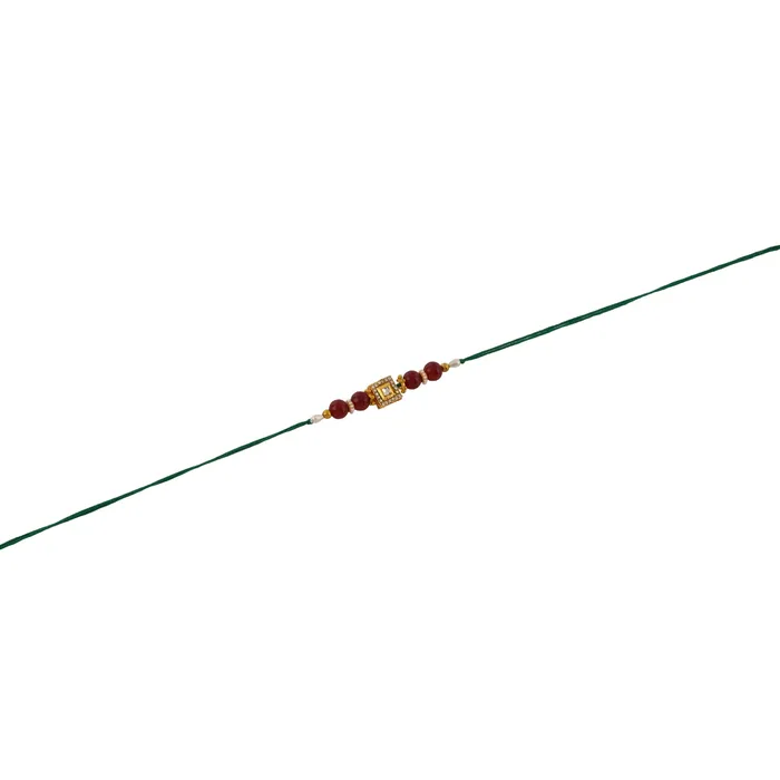 Teejh Dvara Square Kundan and Beads Rakhi Teejh Necklaces Teejh Dvara Square Kundan and Beads Rakhi Teejh Necklaces