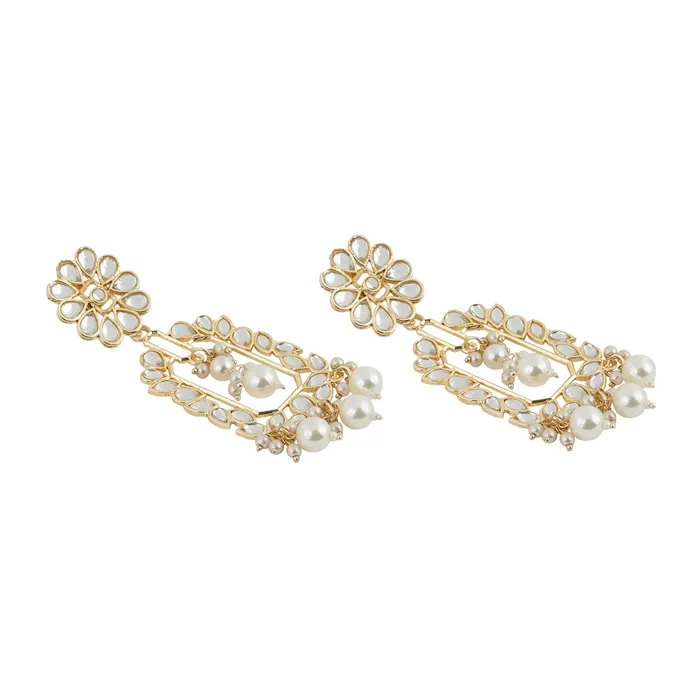Teejh Earrings Teejh Enakshi Pearl and Polki Earring Teejh Earrings Teejh Enakshi Pearl and Polki Earring
