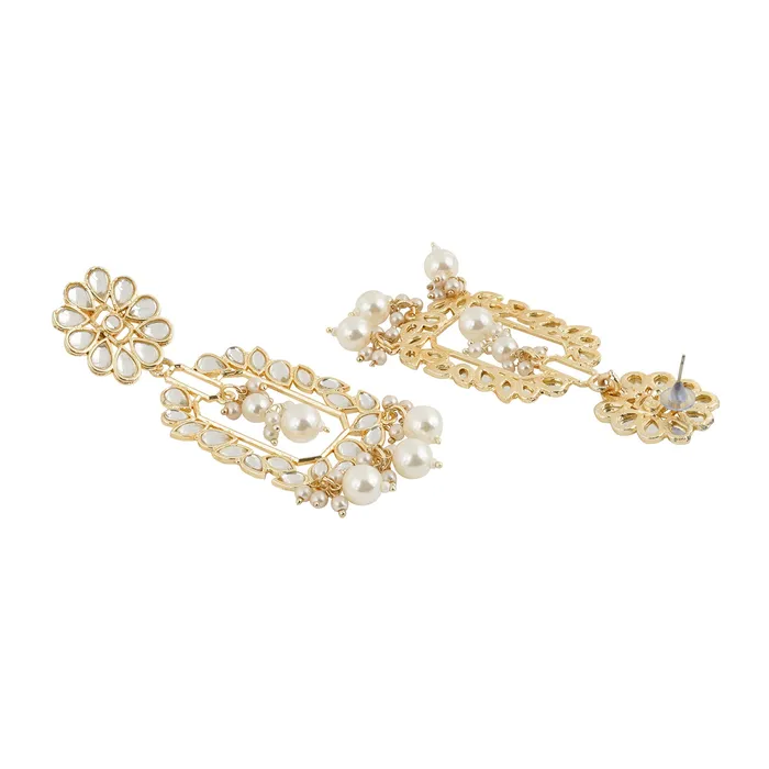 Teejh Earrings Teejh Enakshi Pearl and Polki Earring Teejh Earrings Teejh Enakshi Pearl and Polki Earring